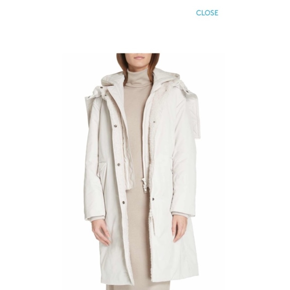 Vince Faux-fur Trim Hooded Puffer Coat